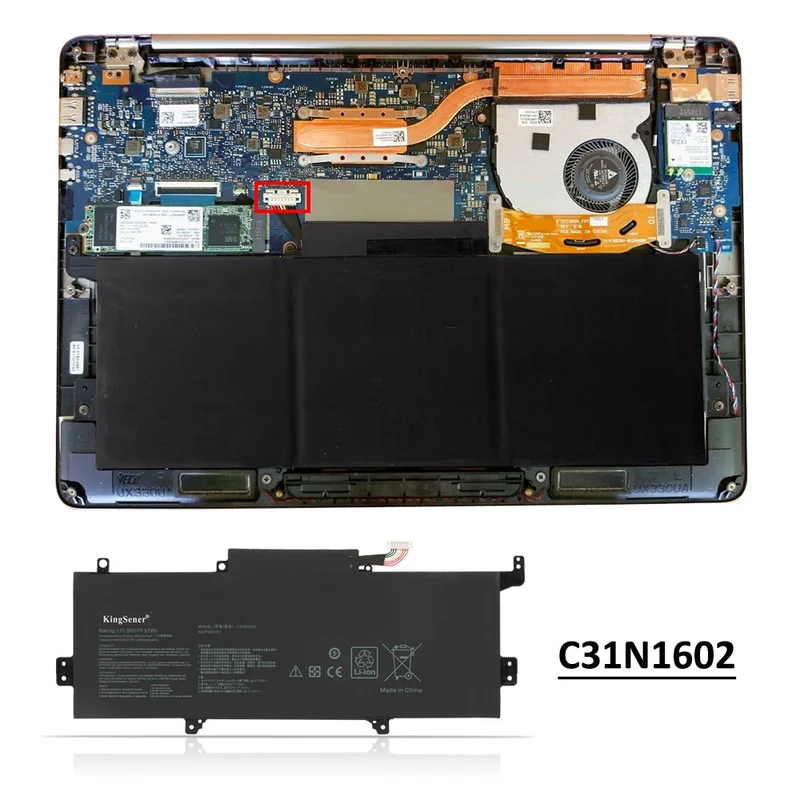 For Asus Zenbook 13.3" UX330U Laptop Battery 11.55V 57Wh 4800mAh C31N1602