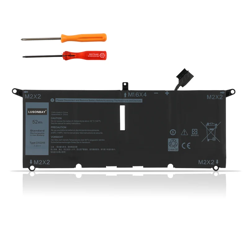 DXGH8 Replacement Battery for Dell XPS 13 9380 / 9370 LUSONBAY UK Stock
