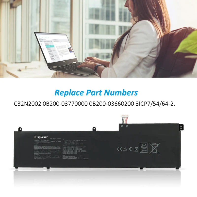 C32N2002 Battery For Asus ZenBook Flip 15 Q538 Q538E Q538EI Series