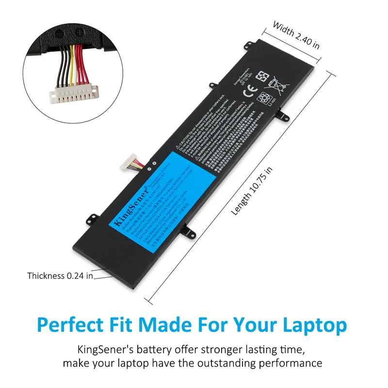 B31N1707 Battery for ASUS VivoBook S14 S410UN S410UQ S4100V S4200U X411UA — 11.52V 42Wh