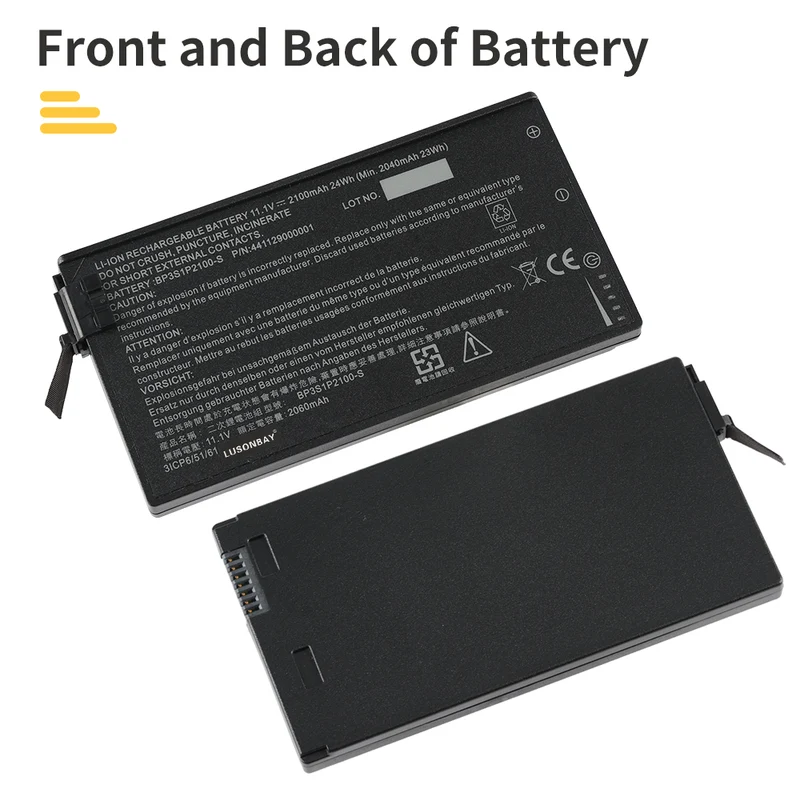 2100mAh BP3S1P2100-S Battery for Getac V110 Rugged Notebook 441129000001 LUSONBAY