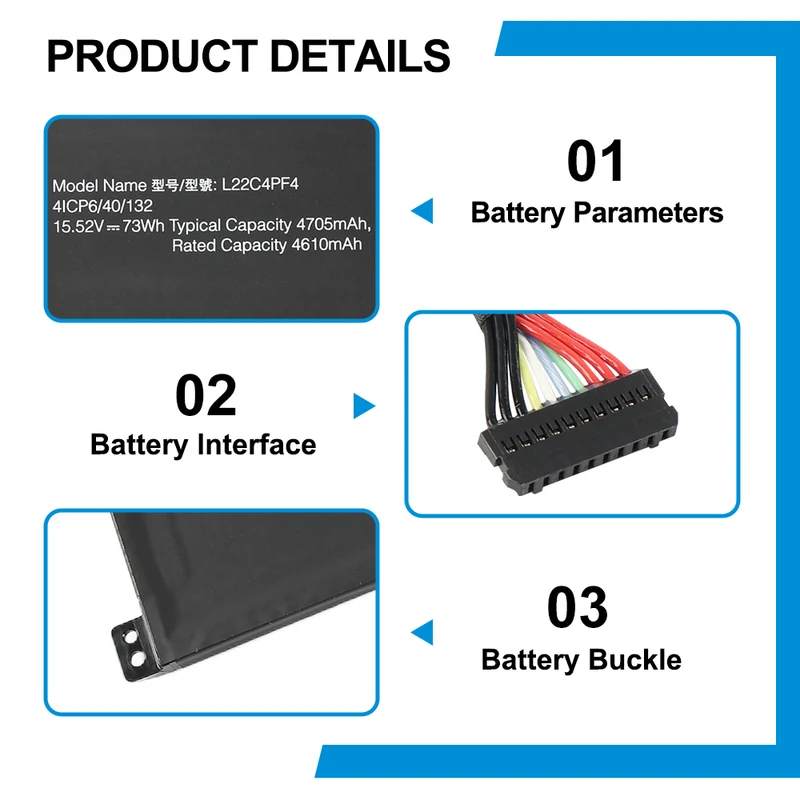 L22C4PF4 Laptop Battery Replacement For Lenovo IdeaPad Yoga Pro 7 14IRH8 14APH8