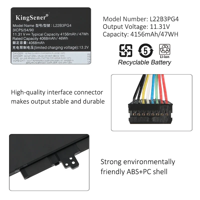 L22X3PG4 L22D3PG5 Laptop Battery 47Wh For Lenovo ThinkPad E14 Gen 5/6 E16 Gen 1 /2 Series