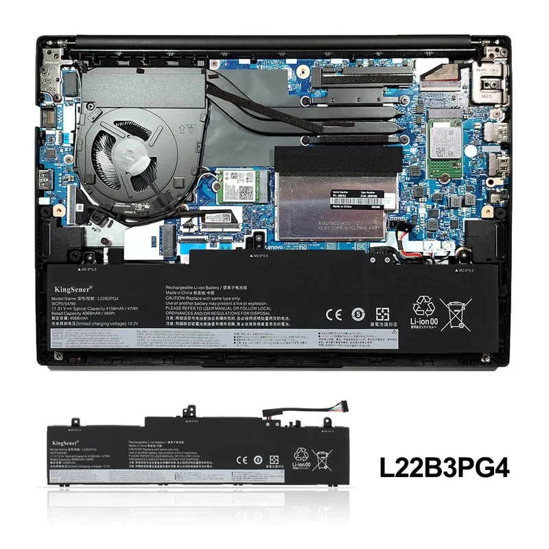 L22X3PG4 L22D3PG5 Laptop Battery 47Wh For Lenovo ThinkPad E14 Gen 5/6 E16 Gen 1 /2 Series