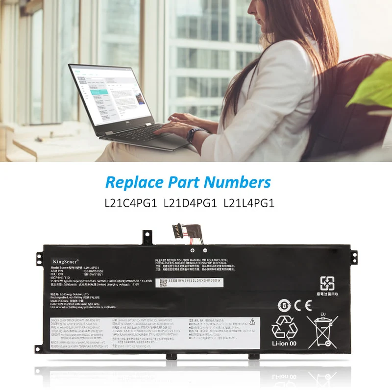 L21L4PG1 Battery for Lenovo ThinkPad L13 L13 Yoga 46Wh