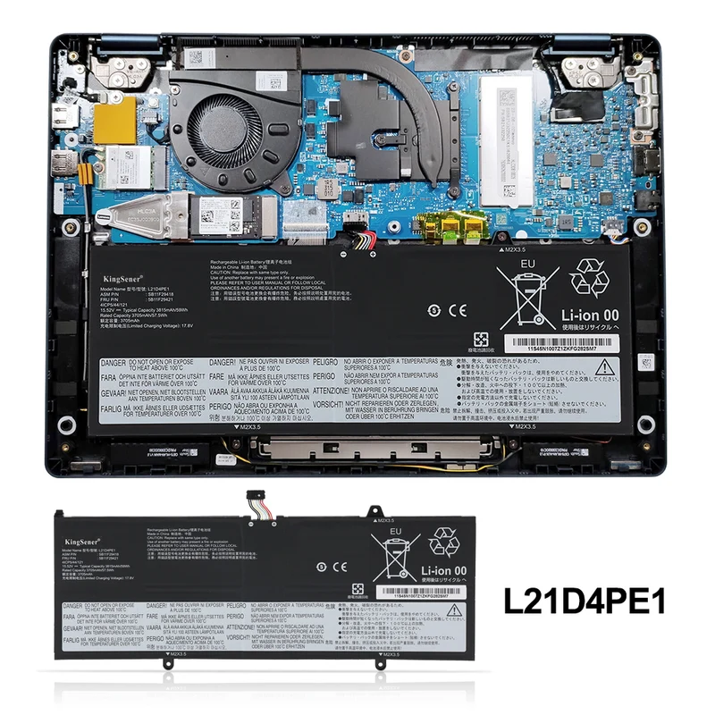 L21M4PE2 L21C4PE2 L21D4PE1 Laptop Battery For Lenovo Yoga 6-13ABR8 Yoga 6-13ALC7 L21L4PE2 SB11F29412 5B11F29411 SB11F29410 5B11F29414 | KingSener