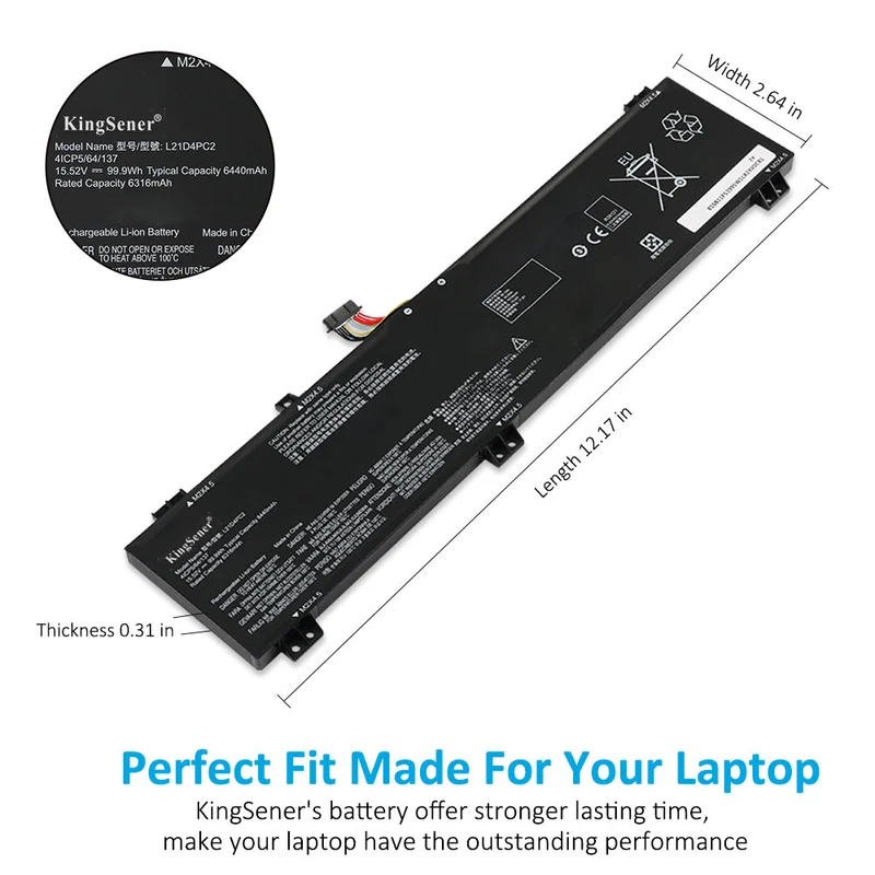 L21C4PC3 L21M4PC5 Laptop Battery Compatible with Lenovo Y9000K R9000K ARHA7 2022