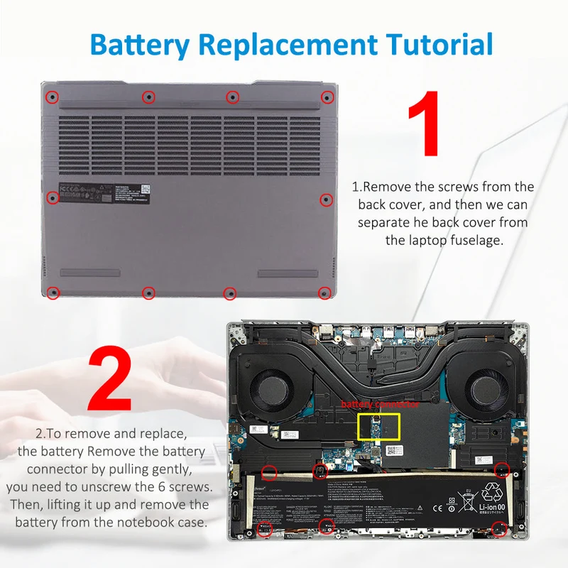 L21M4PC0 Laptop Battery 60Wh For Lenovo Gaming 3 15ARH7 Legion Y9000P IAH7H