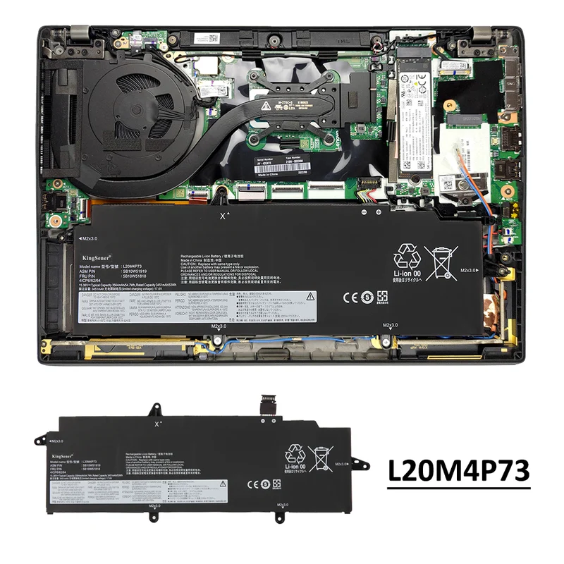 Lenovo ThinkPad X13 Gen 2 Gen 3 Battery Replacement L20D4P73 54.7Wh