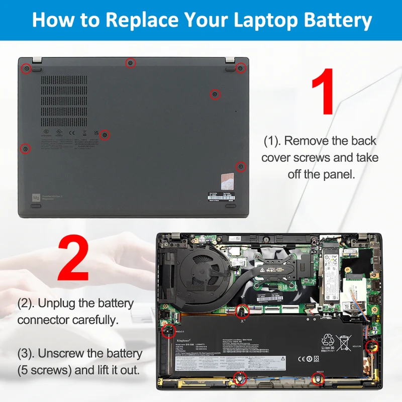 Lenovo ThinkPad X13 Gen 2 Gen 3 Battery Replacement L20D4P73 54.7Wh