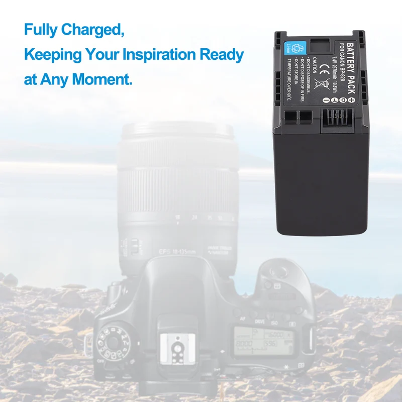 BP-828 Replacement Camera Battery For Canon VIXIA HF G40 HF G30 XA20 XA25 Camcorde