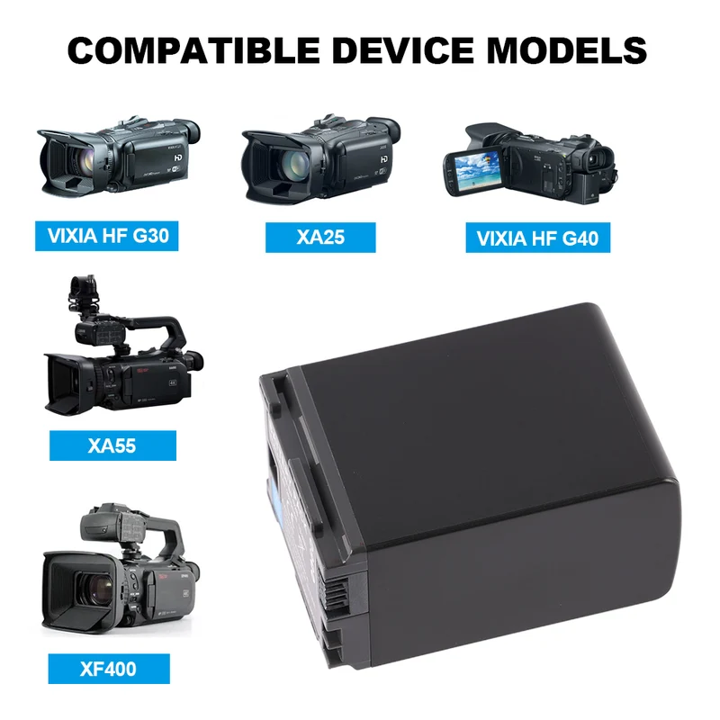 BP-828 Replacement Camera Battery For Canon VIXIA HF G40 HF G30 XA20 XA25 Camcorde