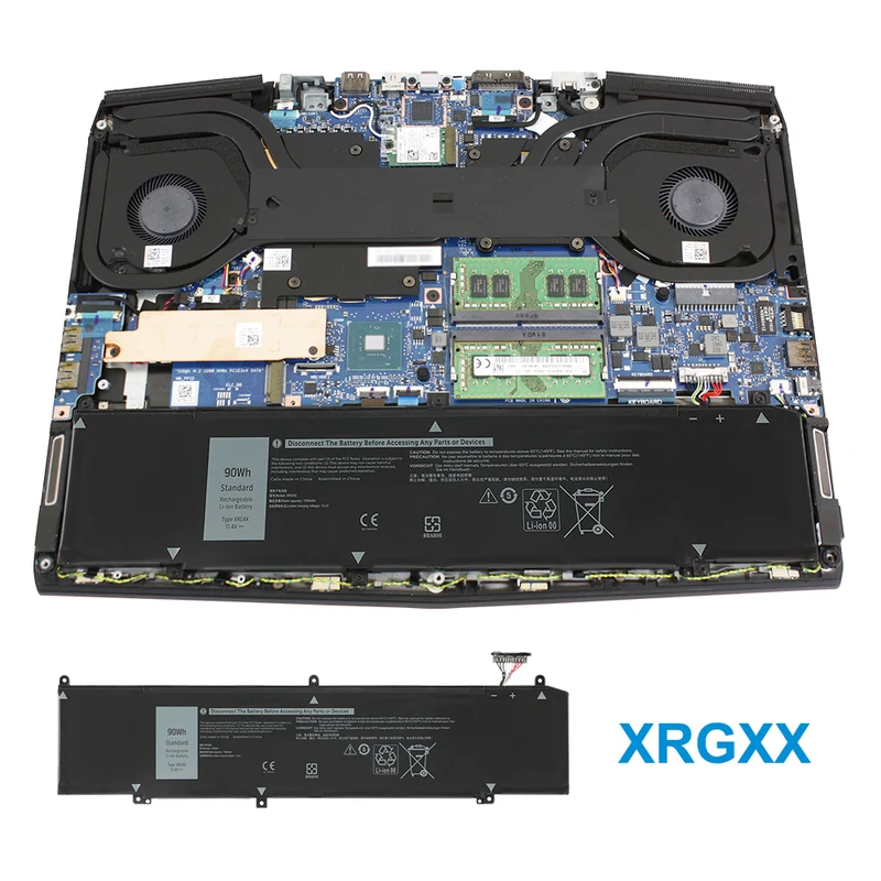 US XRGXX Battery 90Wh For Alienware M15 M17 R1 G5 5590 G7 7590 7790 G5 15