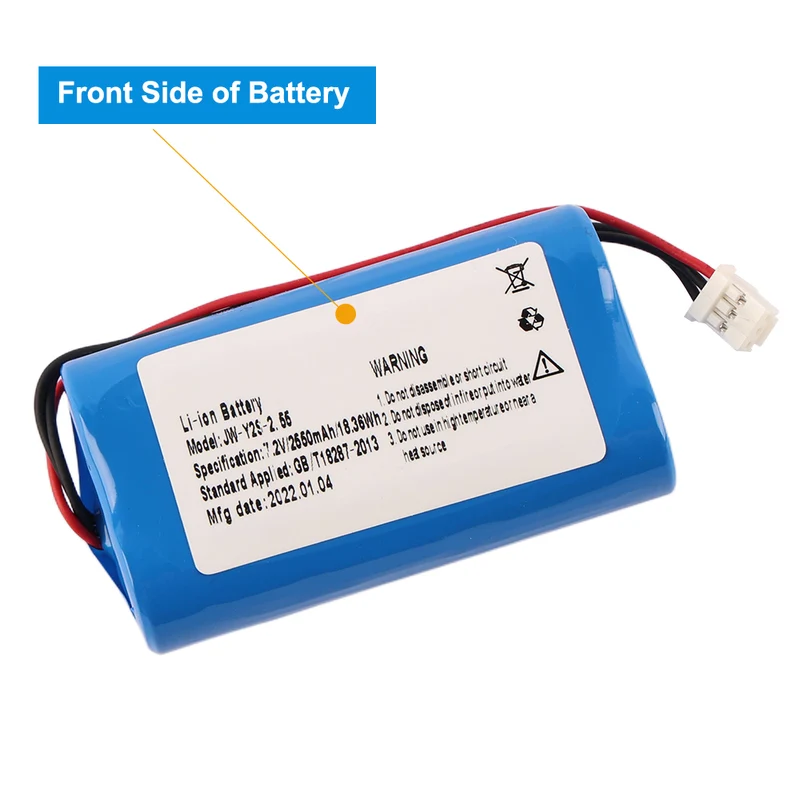 Replacement Medical Battery For YUSEN JW-Y2S-2.55 7.2V 18.36Wh
