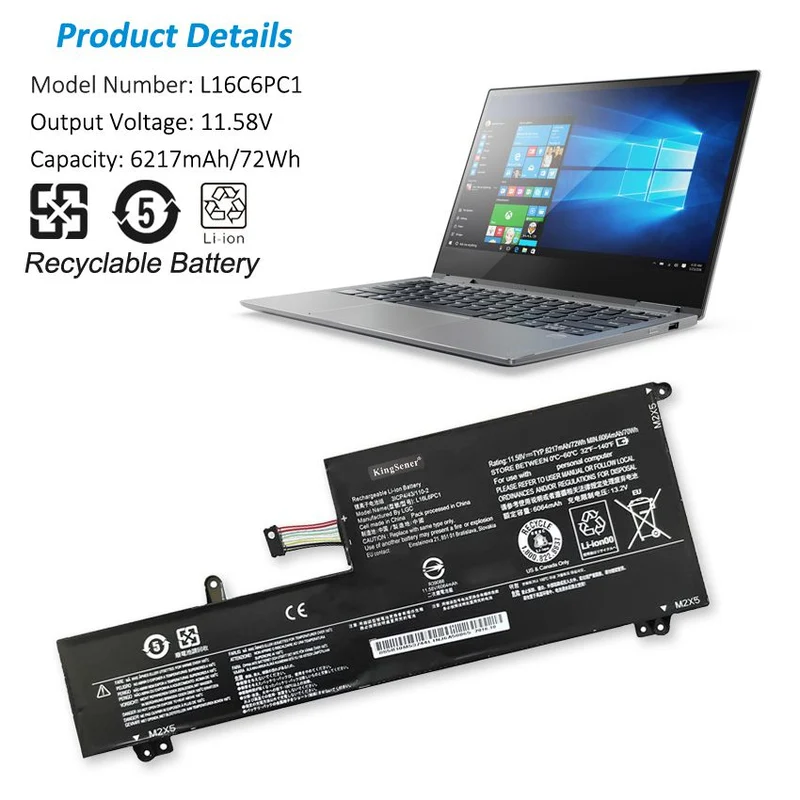 L16M6PC1 L16C6PC1 L16L6PC1 Laptop Battery For Lenovo Yoga 720 720-15 720-15Ikb Series 5B10M53743 5B10M53744 5B10M53745
