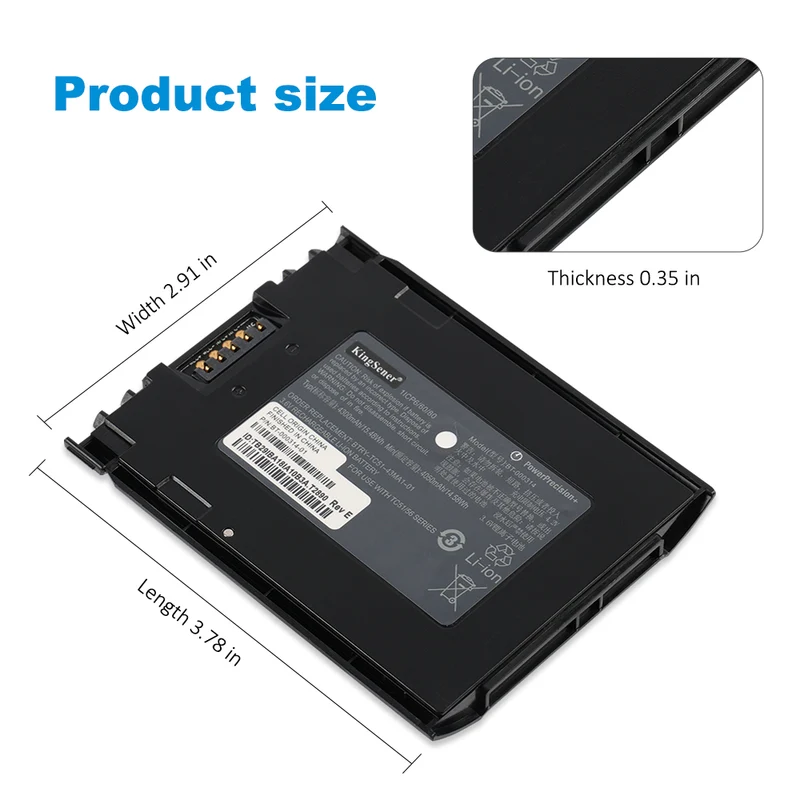 BT-000314 Replacement Battery For Zebra TC51 TC510 TC56 Barcode Scanner