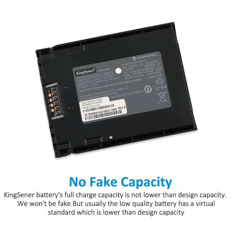 BT-000314 Replacement Battery For Zebra TC51 TC510 TC56 Barcode Scanner