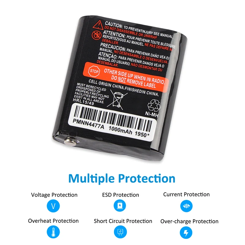 PMNN4477AR Rechargeable Battery Pack For Motorola P/N1532 KEBT-1300 NiMH Rechargeable