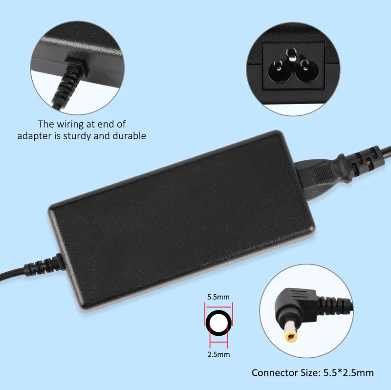 19V 4.74A 90W AC Adapter For Asus K53 K43 X43 A43 N43 Series 5.5*2.5mm