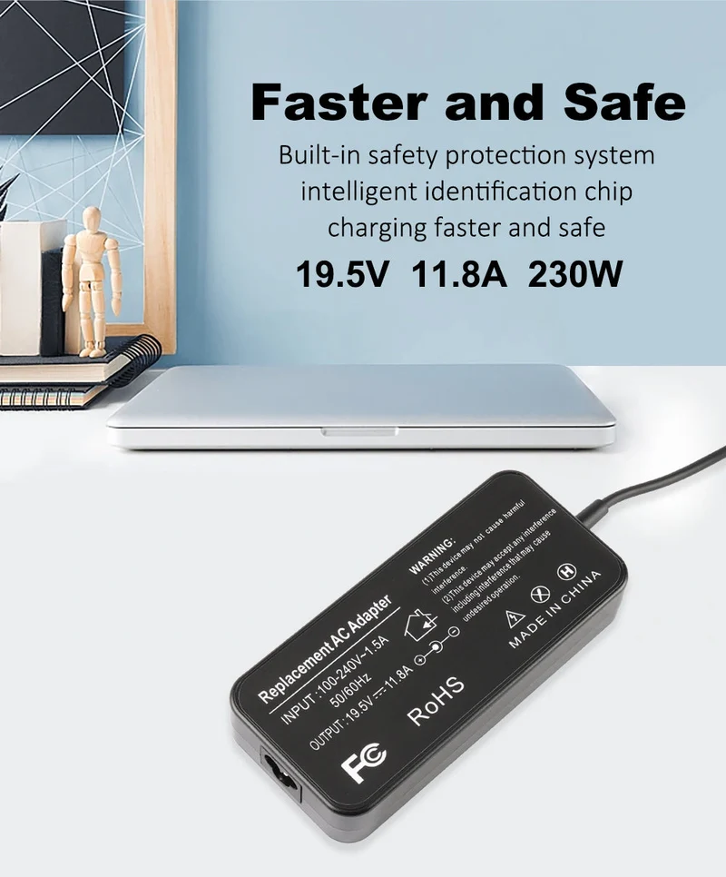 19.5V 11.8A 230W Laptop Charger For ASUS G750JM G751JM G750JS G46VW G55VW G70G G70S G70SG G75JW
