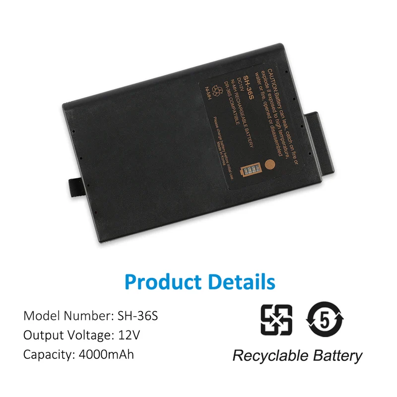 DR-36S SH-36S Replacement Battery For Agilent Technologies M2 M3 M3046A M4 12V 4000mAh