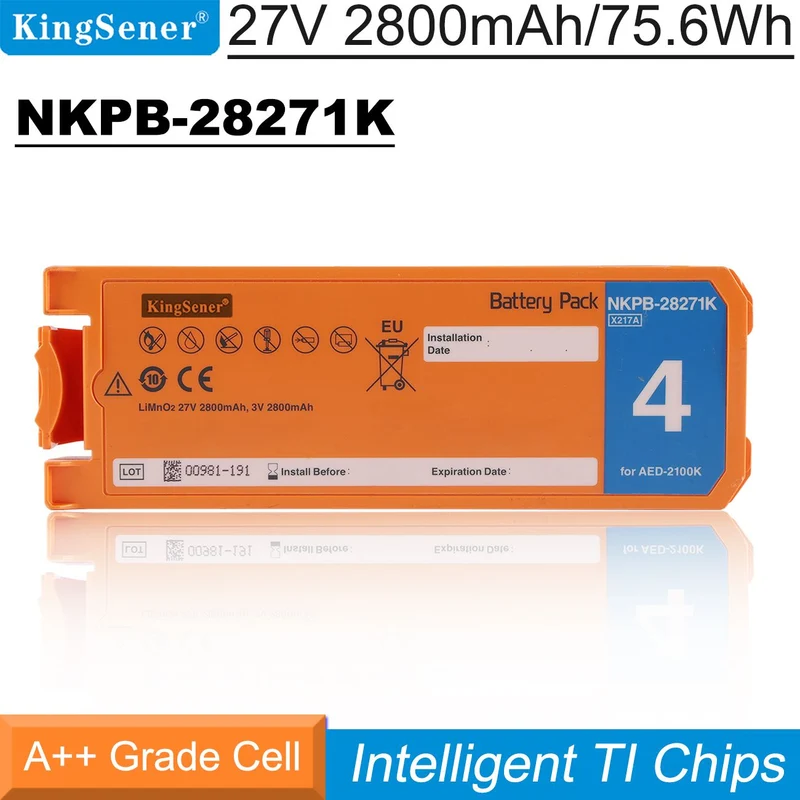 NKPB-28271K Replacement Battery For Nihon Kohden AED-2100 AED-2100K AED-2150 AED-2151 AED-2152 27V 2800mAh