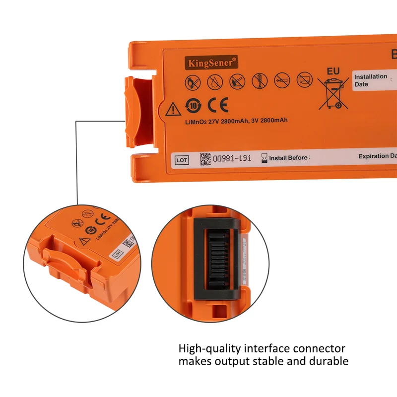 NKPB-28271K Replacement Battery For Nihon Kohden AED-2100 AED-2100K AED-2150 AED-2151 AED-2152 27V 2800mAh