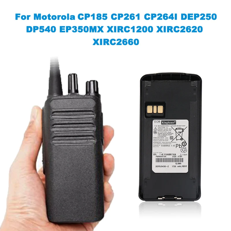 For Motorola PMNN4476A Li-Ion Replacement Battery 1750mAh CP185 CP261 DEP250 DP540 EP350MX