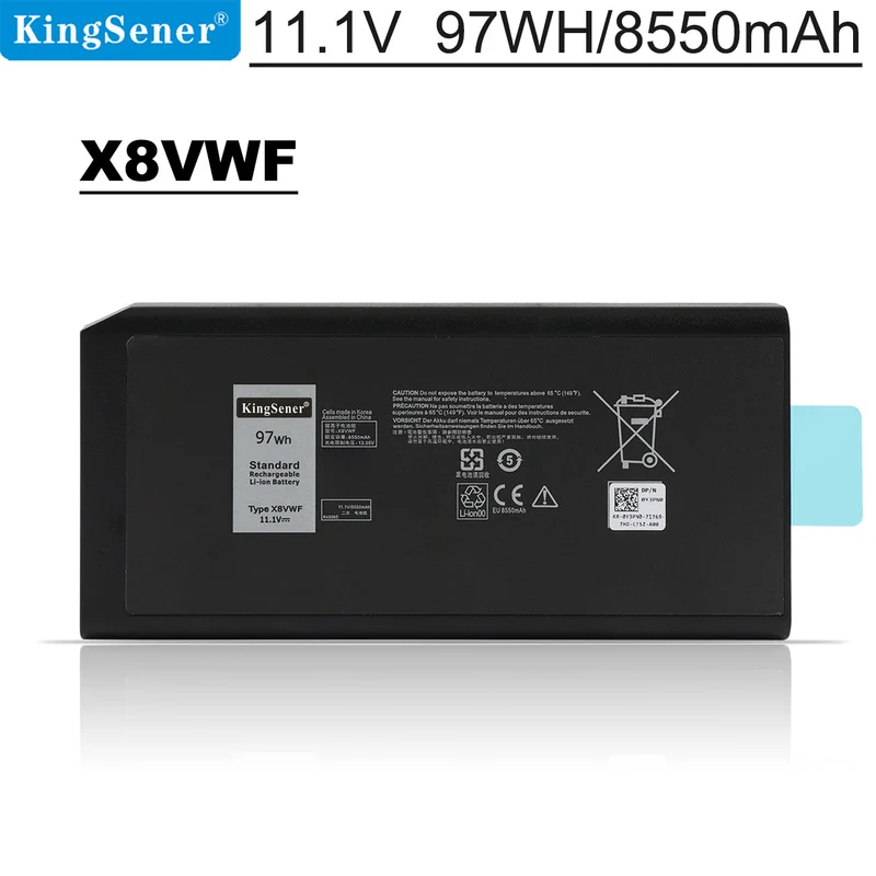 X8VWF Replacement Battery For Dell Latitude 14 Rugged 5404 5414 E5404 Series 11.1V 97WH
