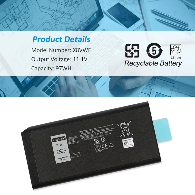 Laptop Battey For Dell DKNKD 4XKN5 04XKN5 05XT3V 09FN4 451-12187 451-12188 453-BBBD XN4KN 11.1V 97WH