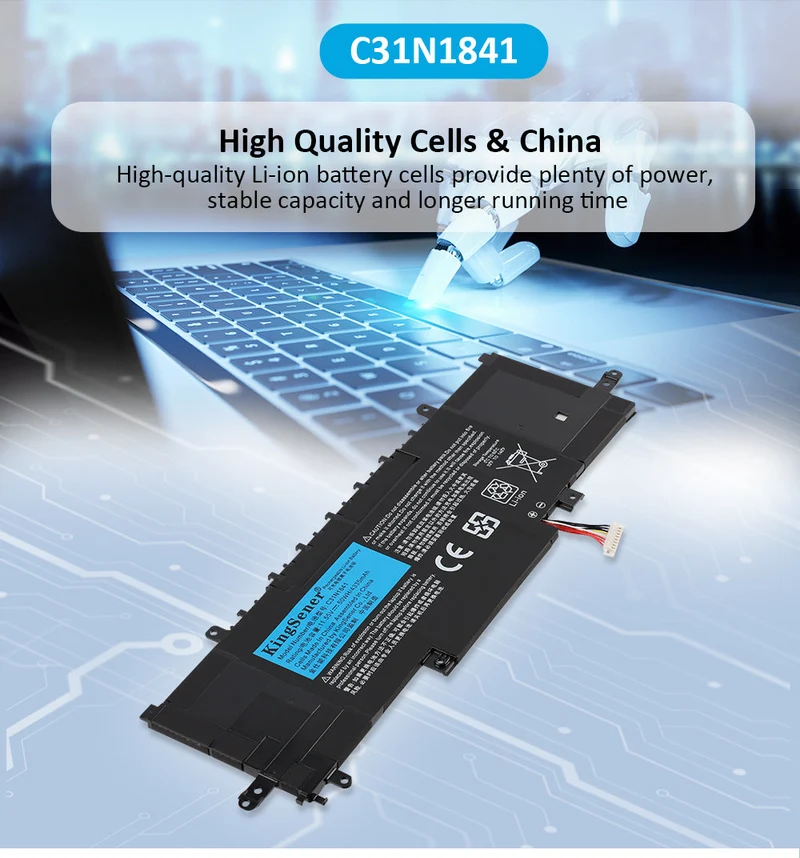 C31N1841 Replacement Battery For ASUS ZenBook 14 UM433 UM433DA series UX434F UX434DA UX434F 11.55V 50wh