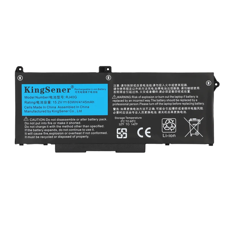 RJ40G Replacement Battery For Dell Precision 3560 Series 01K2CF 075X16 15.2V 63WH