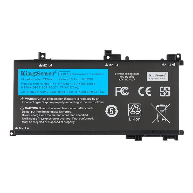 TE04XL Battery for HP OMEN 15-AX200 15-BC200 Pavilion 15-BC Series — 15.4V 63.3Wh
