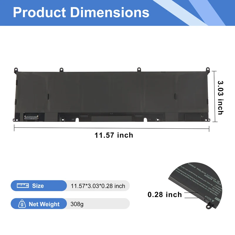 69KF2 Laptop Battery Replacement For Dell XPS 15 9500 P91F P91F001 P45E002 | US Stock