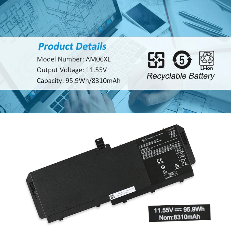 AM06XL Battery For HP ZBook 17 G5 G6 Series Notebook 11.55V 95.9WH