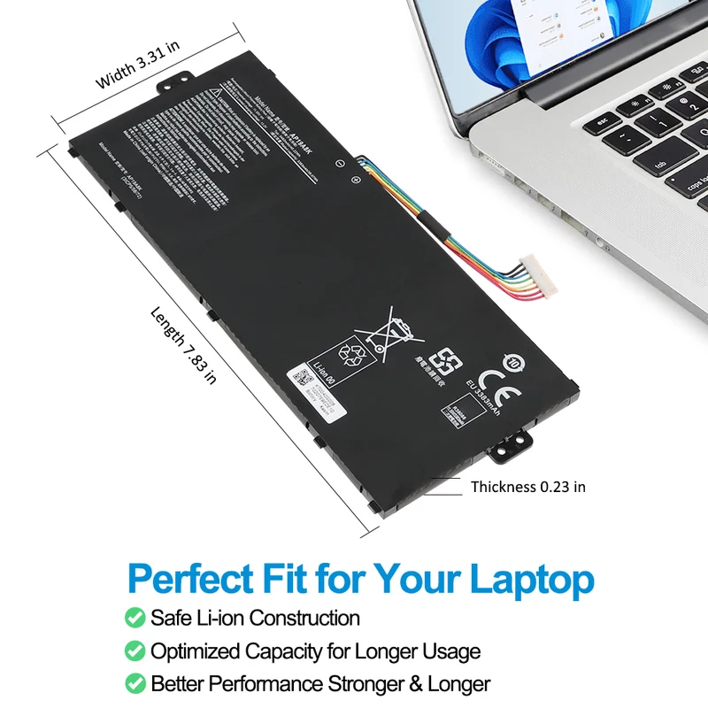 Replacement Battery For Acer Chromebook Spin 311 CP311-2H CP311-2HN Series 11.55V 40.22Wh