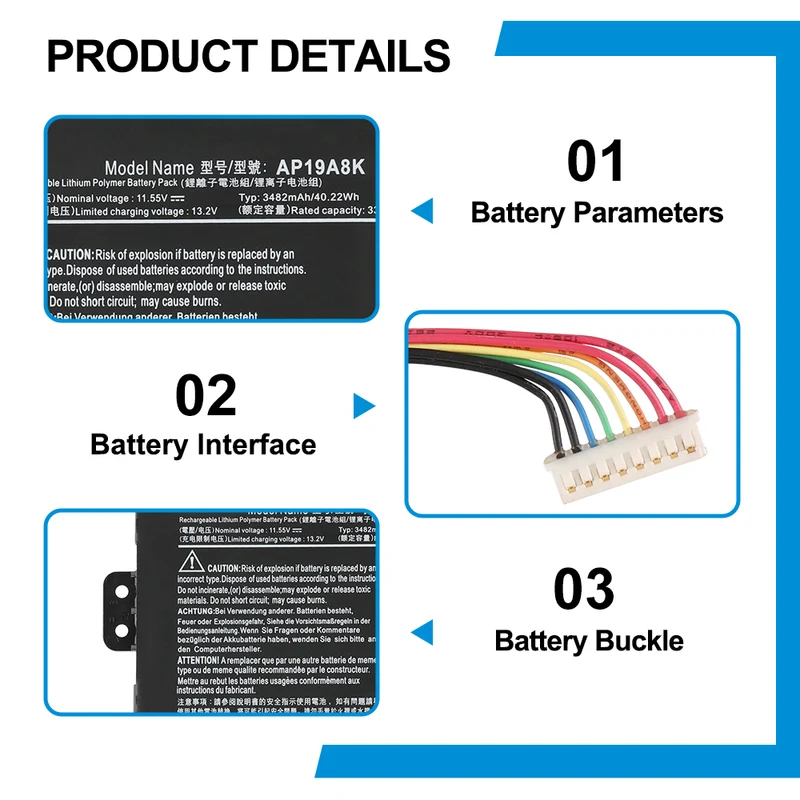 Replacement Battery For Acer Chromebook Spin 311 CP311-2H CP311-2HN Series 11.55V 40.22Wh