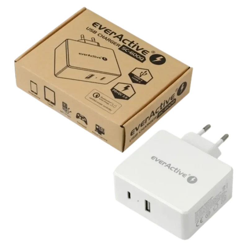 Chargeur rapide USB et USB-C 63W