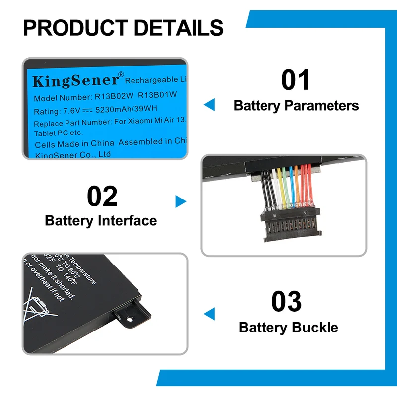 R13B01W R13B02W Laptop Battery For Xiaomi Mi Air 13.3 inch Series Tablet PC 39WH | UK Stock