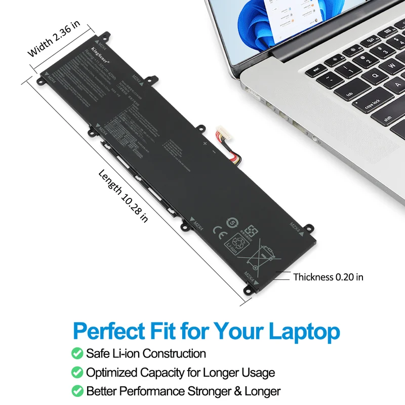 ASUS VivoBook S13 S330 Battery Replacement C31N1806 11.55V 42Wh