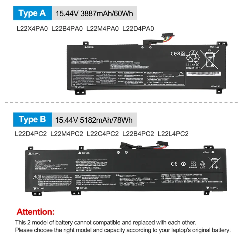 L22X4PA0 L22B4PA0 Laptop Battery For Lenovo LOQ 15IRH8 15APH8 82XT