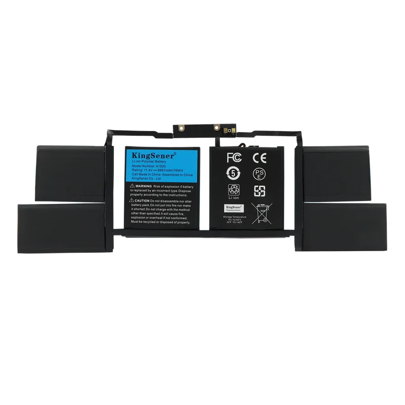 A1820 Battery for Apple MacBook Pro 15" A1707 (2016 2017 Touch Bar) — 11.4V 76Wh