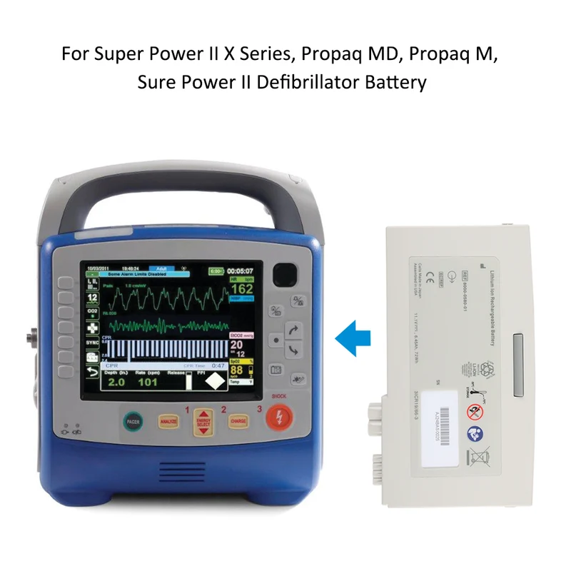 ZOLL Super Power II Battery for X Series / Propaq MD / Propaq M – 72Wh Replacement
