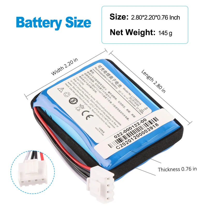 LI13S001A 22-000122-00 115-037896-00 Battery for Mindray BeneHeart R3 EKG uMEC6 uMEC7