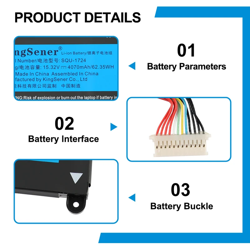 SQU-1724 Battery For AORUS 15-XA 15-WA 15-W9 15-SA 15 X9 GIGABYTE 911