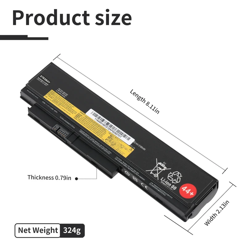 X230 63Wh 44++ Laptop Battery for Lenovo Thinkpad X230I X230S 45N1029 45N1028 45N1022 | US Stock