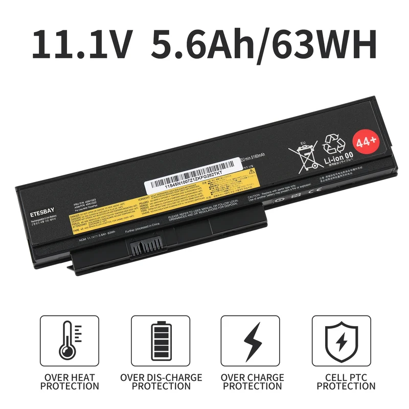 X230 63Wh 44++ Laptop Battery for Lenovo Thinkpad X230I X230S 45N1029 45N1028 45N1022 | US Stock