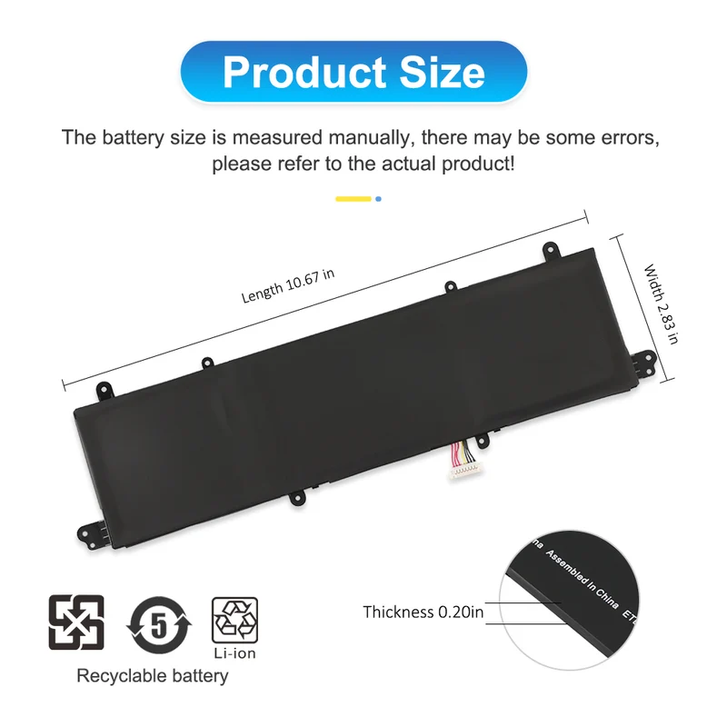 C31N1821 Battery for ASUS ZenBook S13 UX392 UX392FA UX392FN (US Stock)