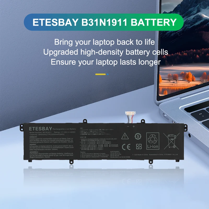 B31N1911 42WH Laptop Battery For ASUS VivoBook Flip 14 TM420IA TP470EA M413DA M413DA-EK162T M413DA-EK007T | US Stock