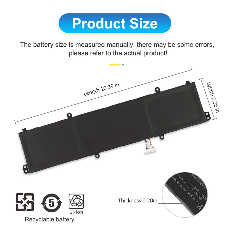 B31N1911 42WH Laptop Battery For ASUS VivoBook Flip 14 TM420IA TP470EA M413DA M413DA-EK162T M413DA-EK007T | US Stock